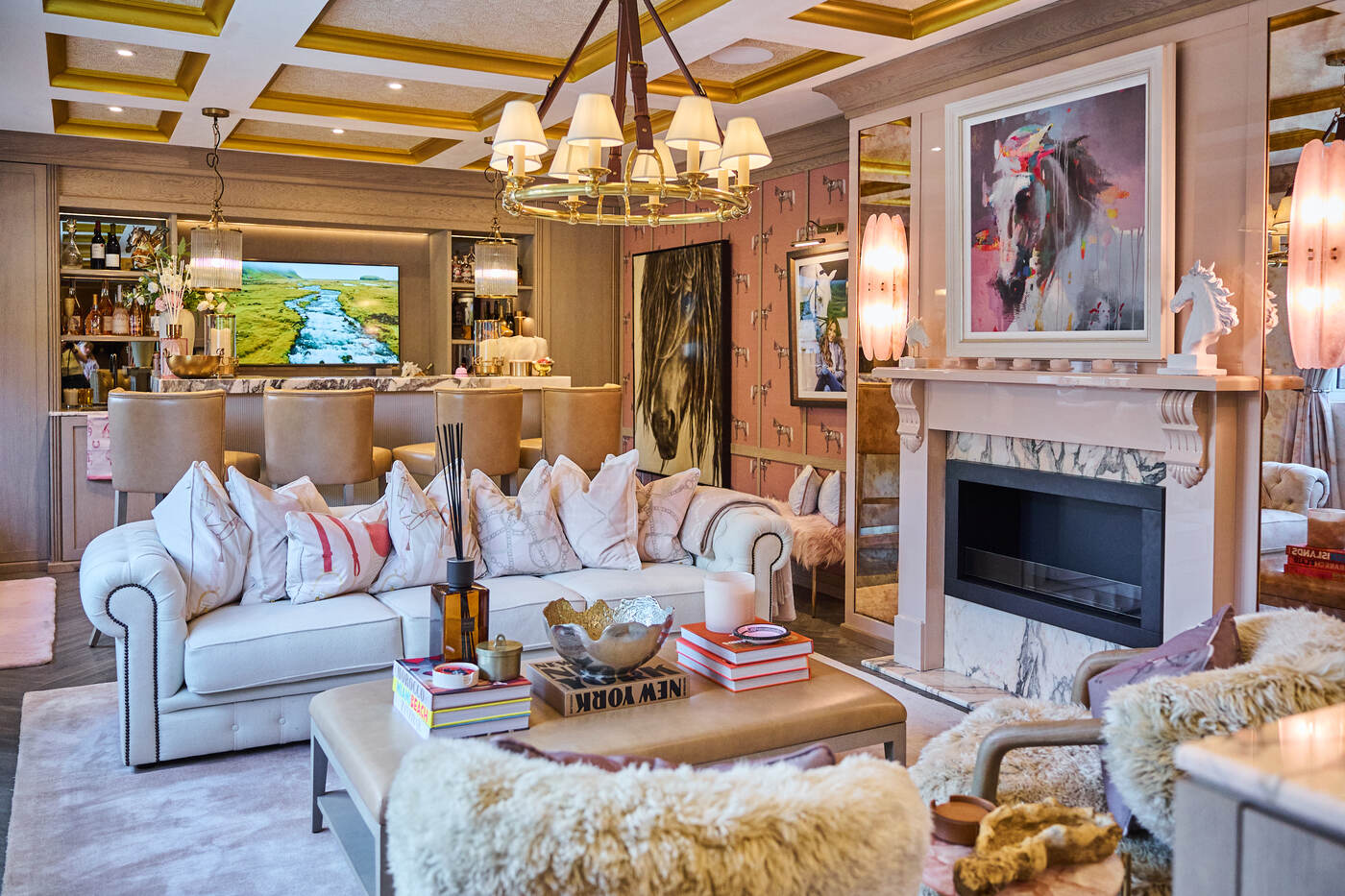 The clubhouse lounge