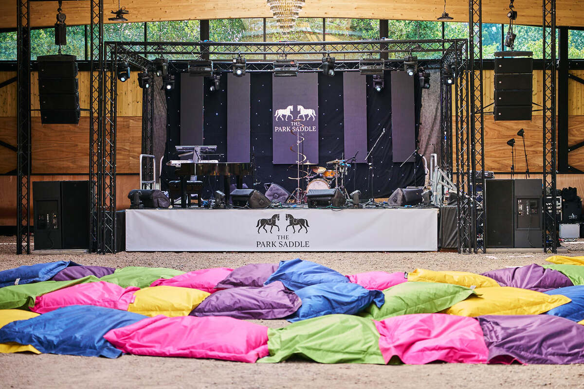 The lawn dressed for the opening